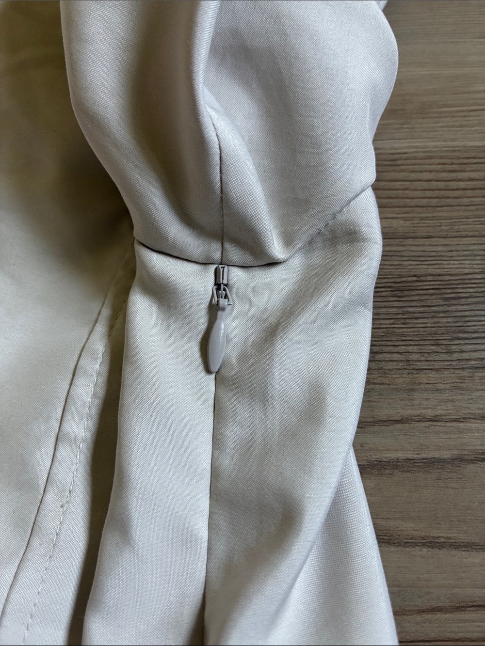 ADEAM Beige Square Neck Ruffle Sleeve A-Line Dress  Classic Chic Neutral Size 2 - Picture 10 of 13